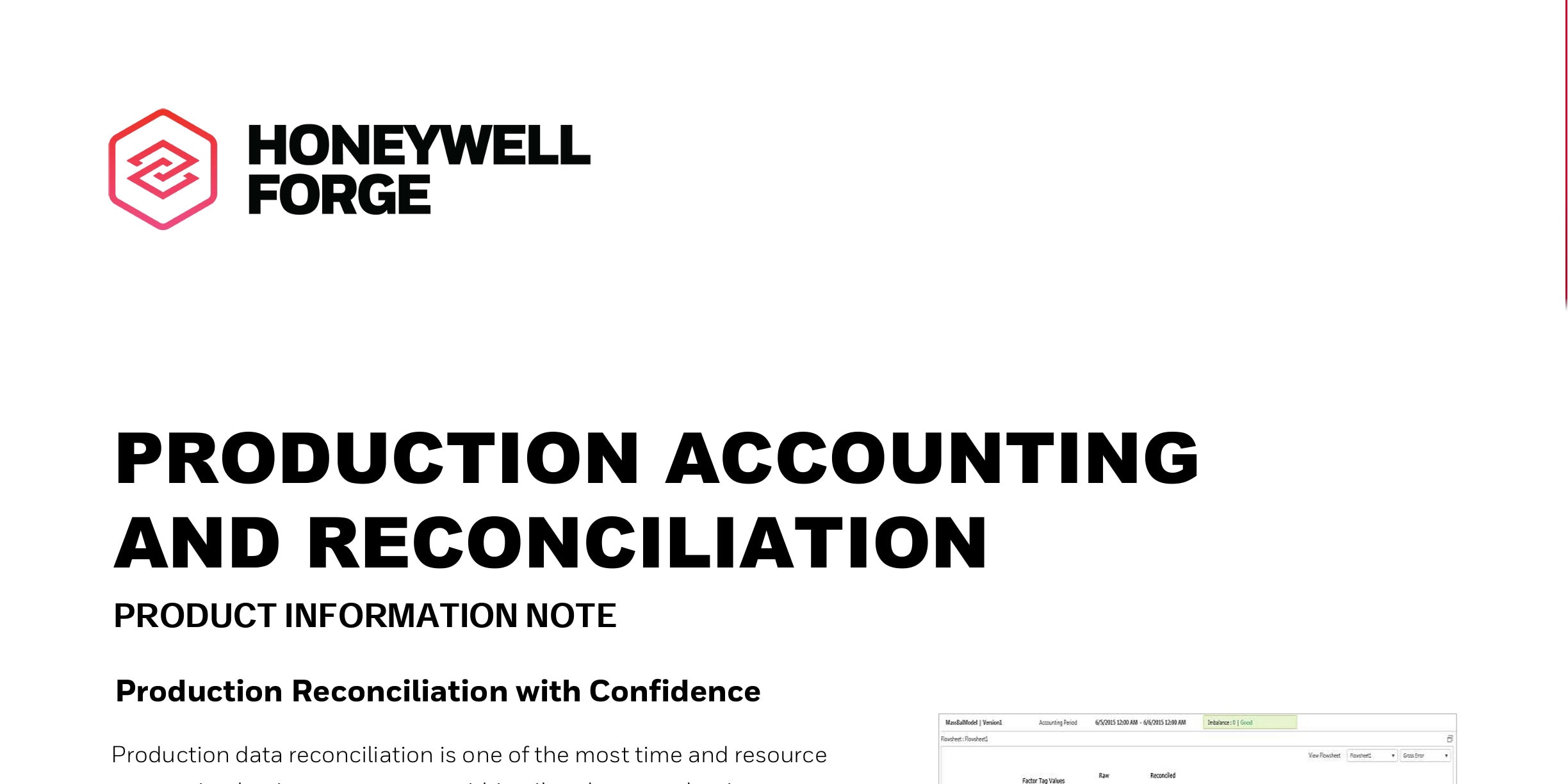 Production Accounting & Reconciliation